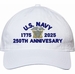 U.S. Navy Officer 250th Anniversary Unstructured Dad Cap