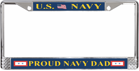U.S. Navy Proud Navy Dad License Plate Frame