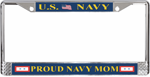 U.S. Navy Proud Navy Mom License Plate Frame