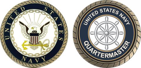 U.S. Navy Quartermaster QM Challenge Coin