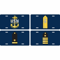 U.S. Navy Rank License Plates Thumbnail Illustration