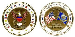 U.S. Navy Retired Challenge Coin