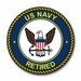 U.S. NAVY RETIRED MILITARY VINYL TRANSFER DECAL