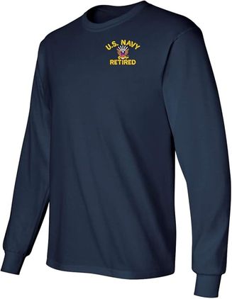 U.S. Navy Retired Navy Blue Long Sleeve T-Shirt X-Large