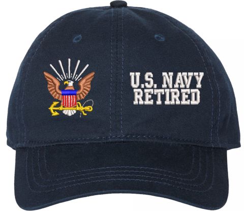 U.S. Navy Retired Unstructured Dad Cap