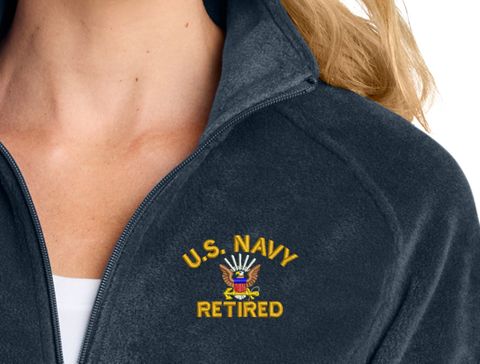 U.S. Navy Retired Women's Fleece Jacket