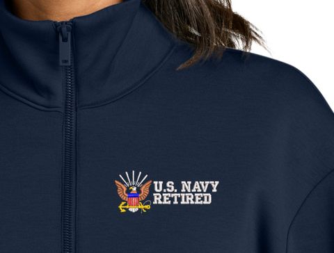 U.S. Navy Retired Women's Soft Spacer Quarter-Zip