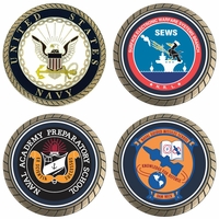 U.S. Navy Schools and Programs Challenge Coins Thumbnail Illustration