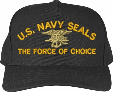 U.S. Navy Seals 'The Force of Choice' Custom Embroidered Cap