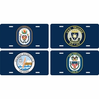 U.S. Navy Ships License Plates Thumbnail Illustration