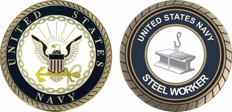 U.S. Navy Steelworker SW Challenge Coin