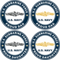 U.S. Navy Submariner Proud Family Decals Thumbnail Illustration