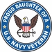 U.S. Navy Veteran Proud Daughter Decal