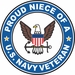 U.S. Navy Veteran Proud Niece Decal