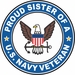 U.S. Navy Veteran Proud Sister Decal