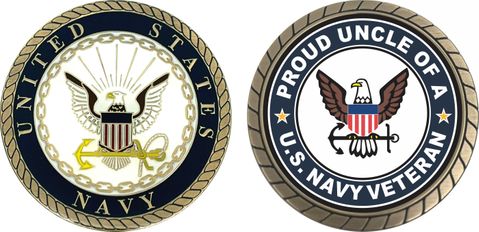 U.S. Navy Veteran Proud Uncle Challenge Coin