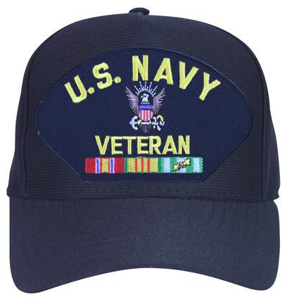 U.S. Navy Veteran with Logo and Vietnam Ribbons Ball Cap