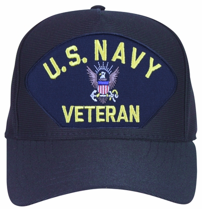 U.S. Navy Veteran with Navy Crest Ball Cap