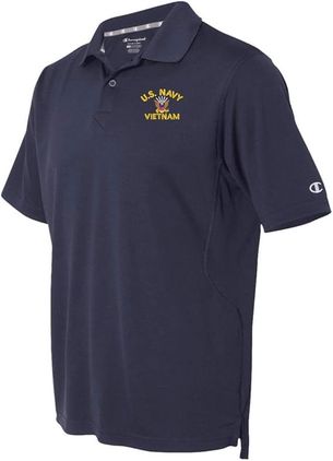 U.S. Navy Vietnam Navy Blue Moisture Wicking Polo X-Large