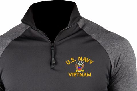 U.S. Navy Vietnam ProWikMax 2-Tone 1/4 Zip Long Sleeve Shirt