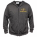 U.S. Navy Vietnam Veteran Men's 100% Polyester Heather Grey USA Full-Zip Hoodie