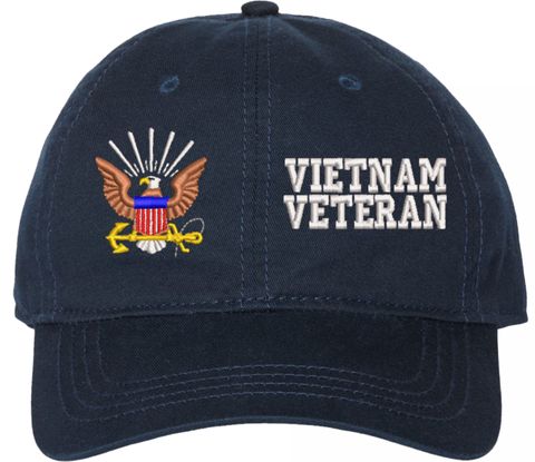 U.S. Navy Vietnam Veteran Unstructured Dad Cap