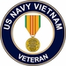 U.S. Navy Vietnam Veteran with Medal Decal Sticker
