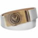 U.S. Navy White Full Grain Leather Slide Belt