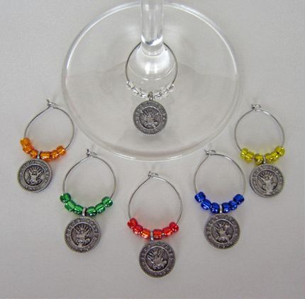 U.S. Navy Wine Glass Charms