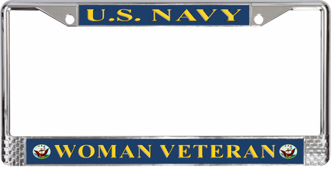 U.S. Navy Woman Veteran License Plate Frame