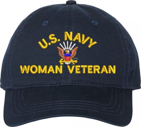 U.S. Navy Woman Veteran Unstructured Dad Cap