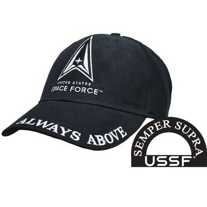 U.S. Space Force Embroidered Black Cap