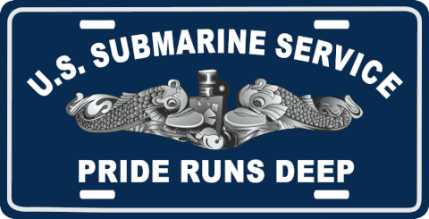 U.S. Submarine Service/Pride Runs Deep With Silver Dolphins Auto Tag