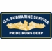 U.S. Submarine Service/Pride Runs Deep With Gold Dolphins Auto Tag