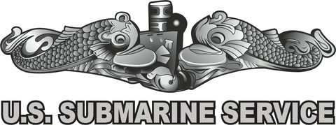 U.S. Submarine Service With Dolphins Window Decals