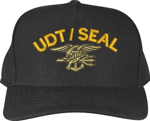 UDT / SEAL Team with Trident Custom Embroidered Cap
