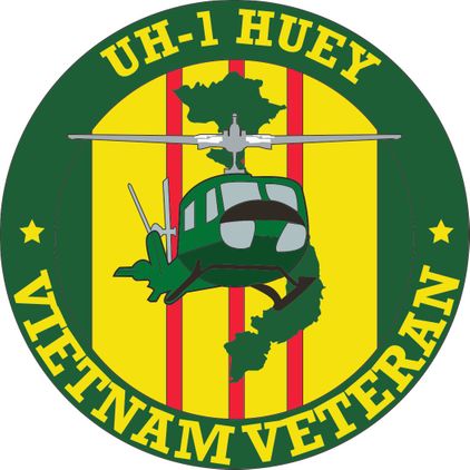 UH-1 Huey VietnamVeteran Decal