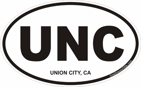 Union City California Oval Decal