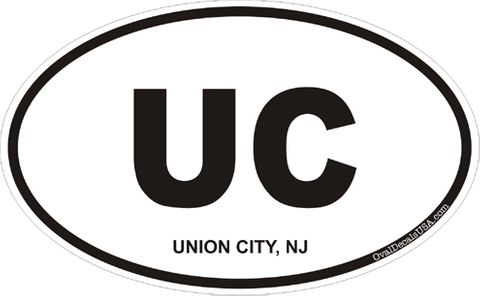 Union City New Jersey Oval Decal