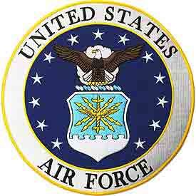 UNITED STATES AIR FORCE 10" BACK OF JACKET MILITARY PATCH