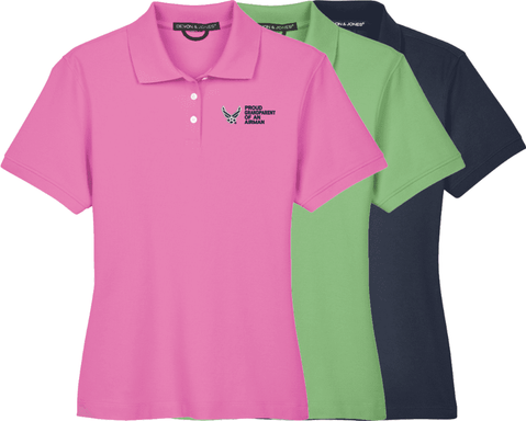 United States Air Force Hap Wings Proud GrandParent of an Airman Women's 3-Season Polo