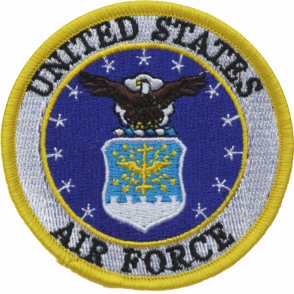 United States Air Force Logo 3" Patch w/ Velcro Backing