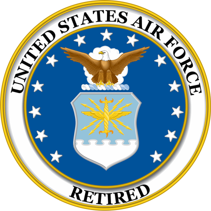 UNITED STATES AIR FORCE RETIRED MILITARY DECAL