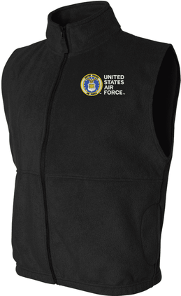 United States Air Force Full Zip Fleece Vest