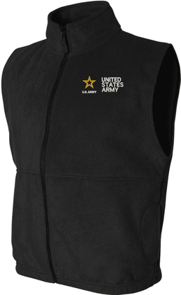 United States Army Full Zip Fleece Vest
