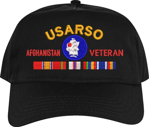 United States Army South Afghanistan Veteran Embroidered Cap with Ribbons