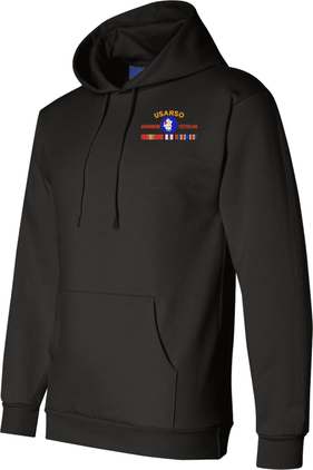 United States Army South Afghanistan Veteran with Ribbons Embroidered Hoodie