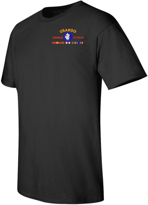 United States Army South Afghanistan Veteran with Ribbons Embroidered T-Shirt