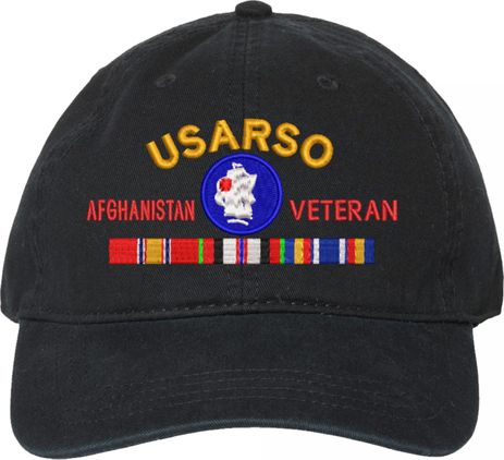 United States Army South Afghanistan Veteran with Ribbons Unstructured Dad Cap