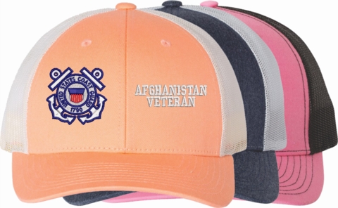 United States Coast Guard Anchor Insignia Afghanistan Veteran Women's Cap
